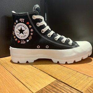 Women's Converse CTAS Its Ok to Wander Lugged Hi Sneakers Embroidered 571753C